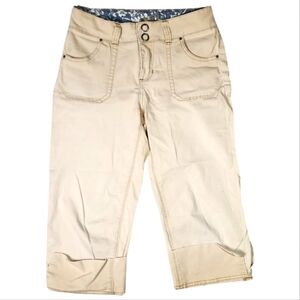 Jag Jeans Crop Midrise Cuffed Pants White Creme Size 4 Capri